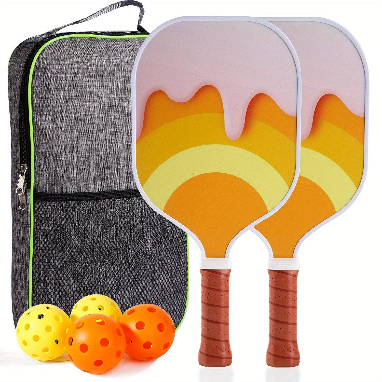 Lightweight Pickleball Paddle Set Fiberglass Honeycomb Core