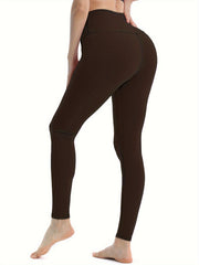 Solid High Waist Seamless Yoga Leggings for Women
