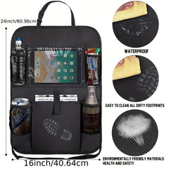 Car Backseat Hanging Organizer Waterproof Car Seat Protector Kick Mats
