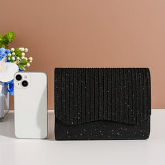Glitter Sequins Evening Bag Flap Clutch Women's Wedding Wallet