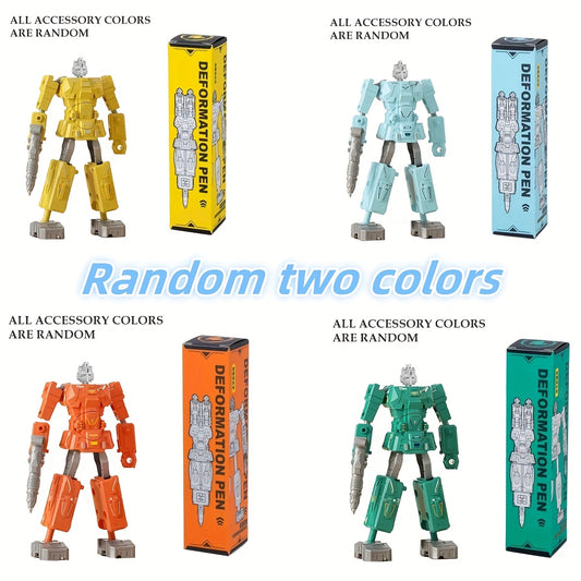 2pcs DIY Robot Pen Set Educational Toys Cyan/Orange/Yellow