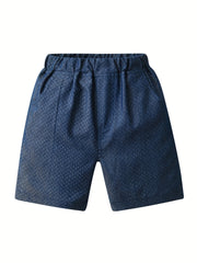 Stylish Star Boys Full Print Denim Shorts for Summer