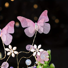 Mesh Butterfly Headband Faux Pearl Hair Hoop Women's Hair Accessories