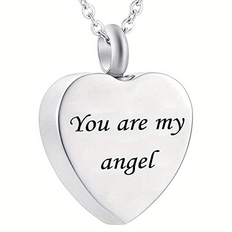Heart Shaped Stainless Steel Cremation Urn Necklace for Pet Ashes