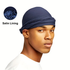 Vintage Twist Head Wrap Durag Ethnic Style Turban Men