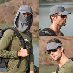 3-in-1 Outdoor Sunscreen Windproof Mesh Neck Cover Hat
