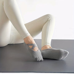Women's Non Slip Yoga Socks Cross Strap Sports Socks