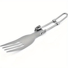 Pure Titanium Folding Tableware for Outdoor Camping Picnic