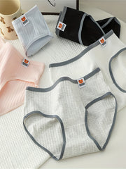 5pcs Girls Bear Triangle Panties 95% Cotton Underwear Comfortable