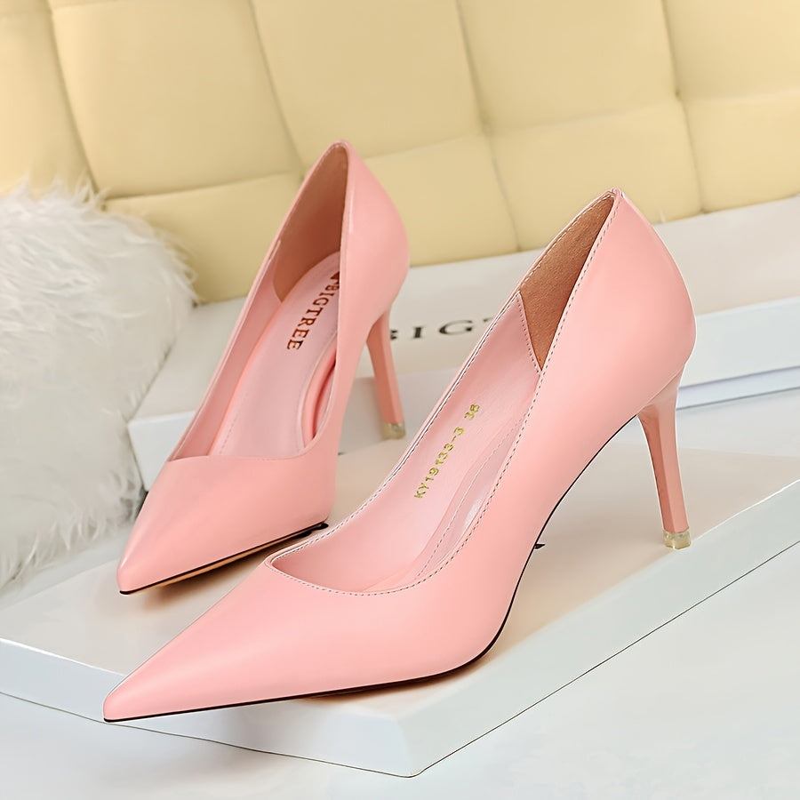 Women's Candy High Heels Pointed Toe Pumps Dress Party Shoes