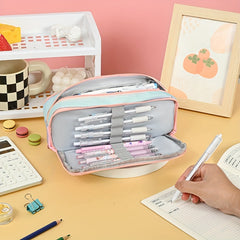 Large Capacity Colorful Pencil Case for Elementary School