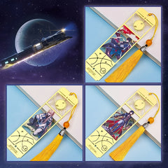 Anime Figure Metal Bookmarks Gen Character Shining Toy Gift Impacte
