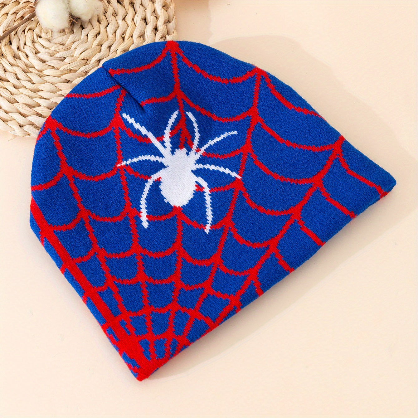 Fashionable Windproof Knit Beanie Hat With Print Autumn Winter Ski Cold Hat