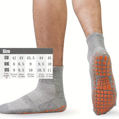 Men's Oversized Non Slip Socks With Grips Yoga Pilates Slipper Socks
