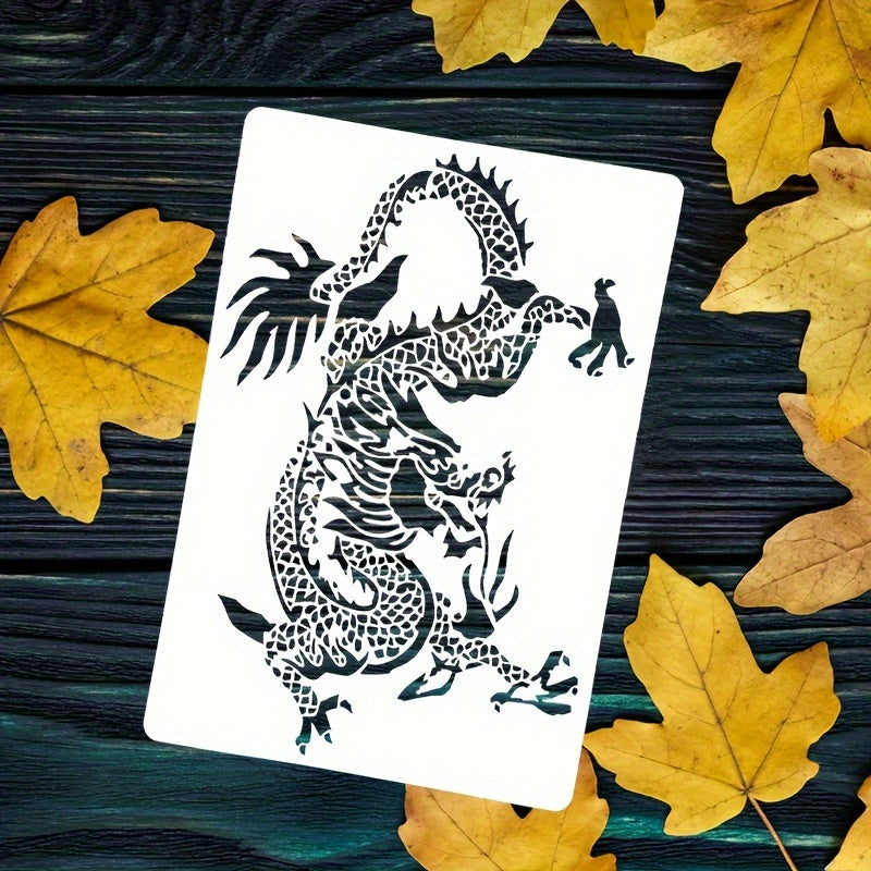 Dragon Template Stencil for DIY Painting Fabric Wall Decor Craft Project