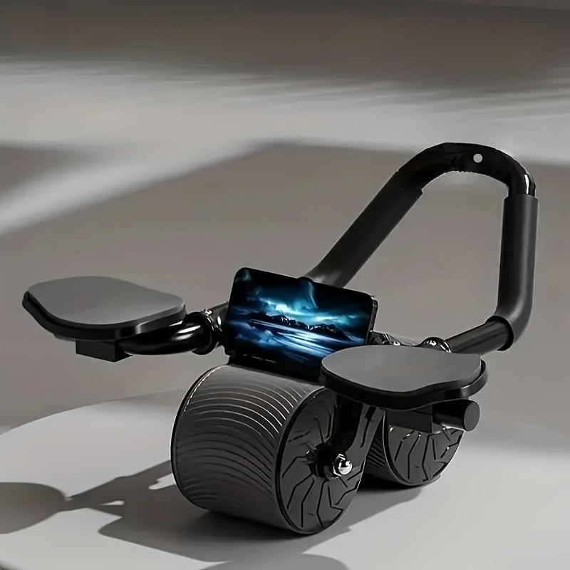 Ab Wheel With Phone Rack Automatic Rebound Muscle Training Wheel