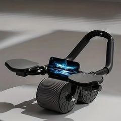 Ab Wheel With Phone Rack Automatic Rebound Muscle Training Wheel