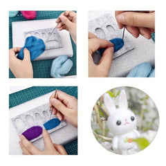 8 Packs Wool Felt Mold Template Kits for Plush Toy Craft