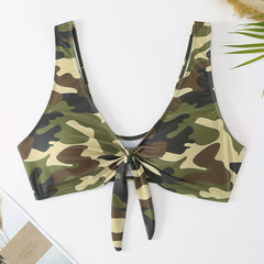 Sexy Camo Print Bikini Top Women's Beachwear Bra