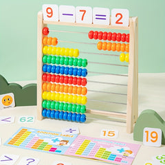 Wooden Math Toy Calculation Rack for Addition & Subtraction