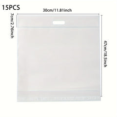 15pcs Solid Self-adhesive Packaging Bag 14 Silk Transport Bag