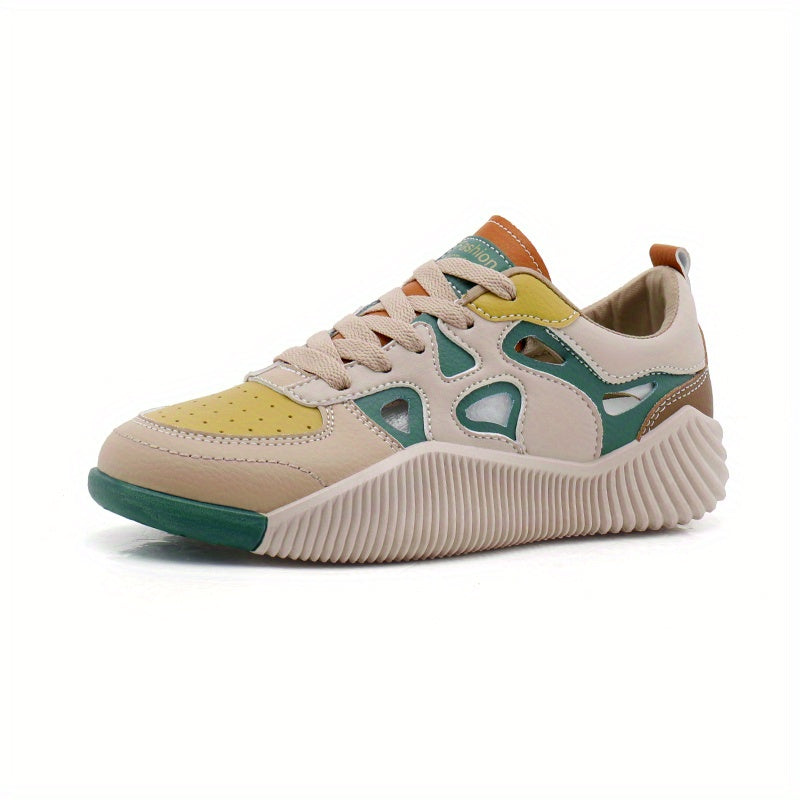 Women's Hollow Out Sneakers Casual Lace Up Shoes Comfortable Low Top Shoes