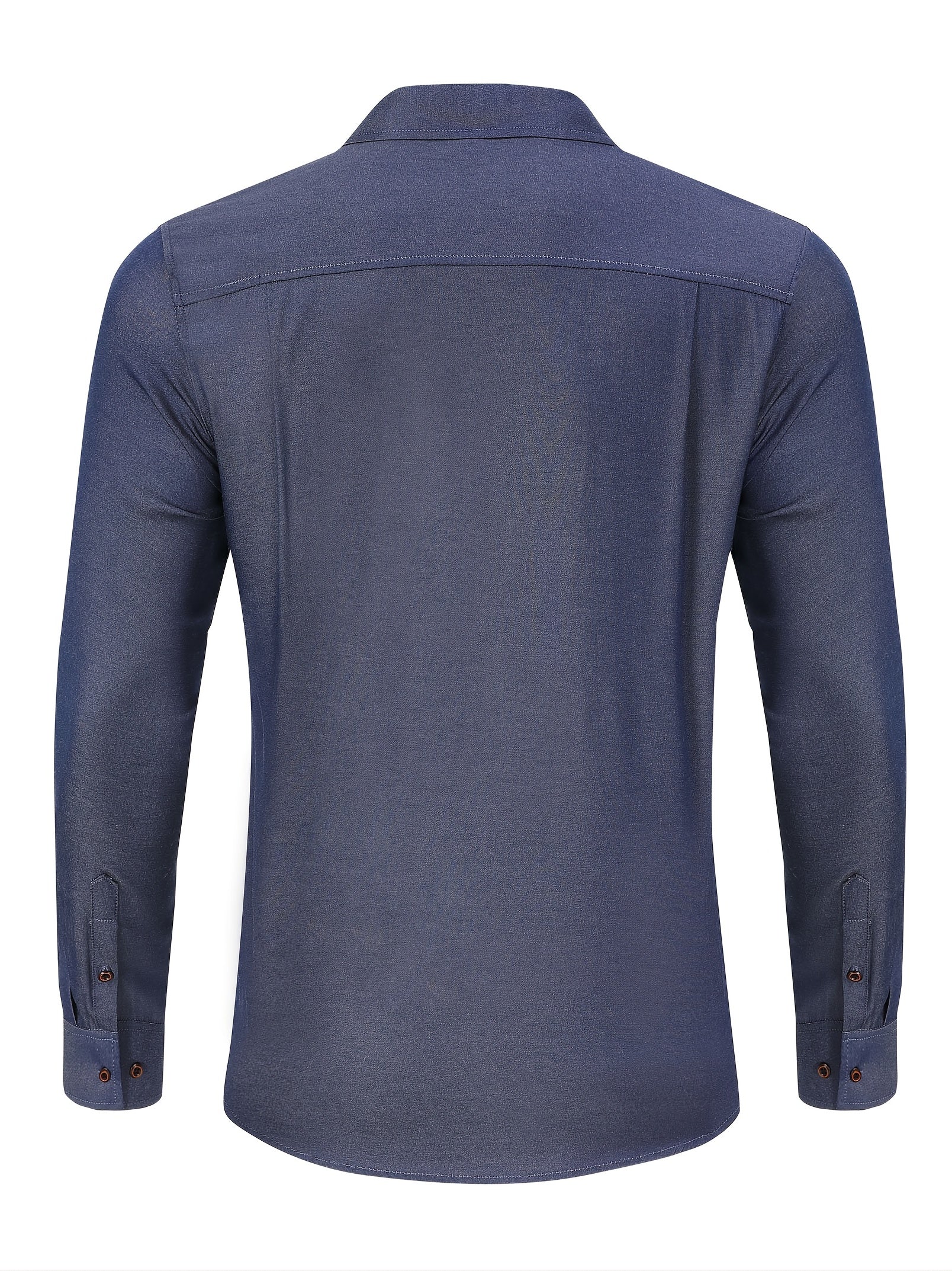 Men's Denim Stripe Lining Button Up Shirt