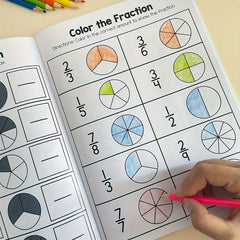 Math Practice Worksheets for Kids Learning Fractions