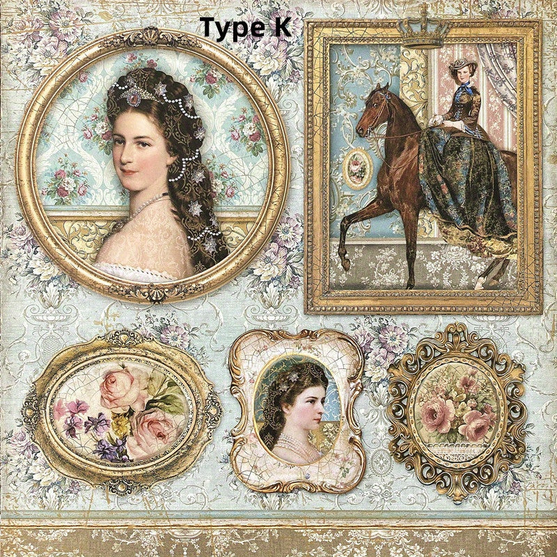 Vintage Palace Style Junk Journal Sticker Scrapbooking Stickers