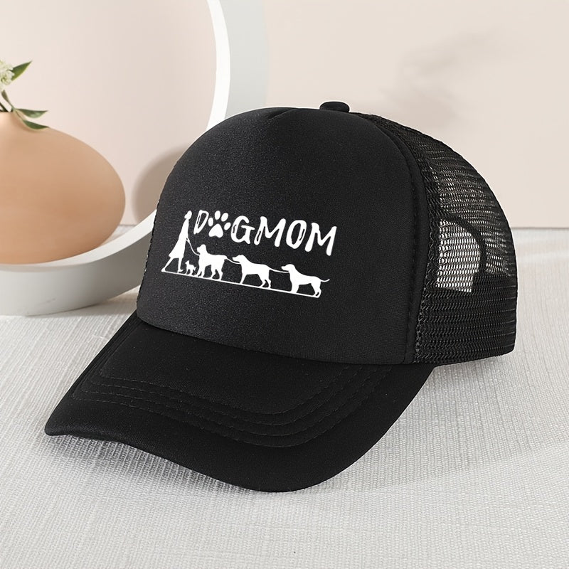 Kids Mesh Sunshade Dog Mom Baseball Cap