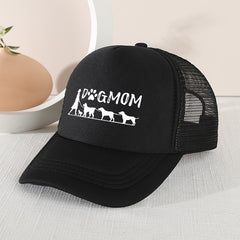 Kids Mesh Sunshade Dog Mom Baseball Cap