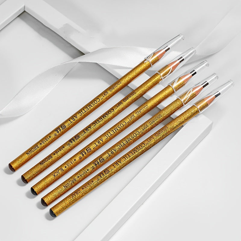 5 Colors Eyeshadow Pencil Drawstring Eyebrow Pen Waterproof Long Lasting Makeup