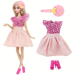 11.5-inch Doll Clothes Set - Outfits, Accessories, Shoes, Bag, Hat, etc.