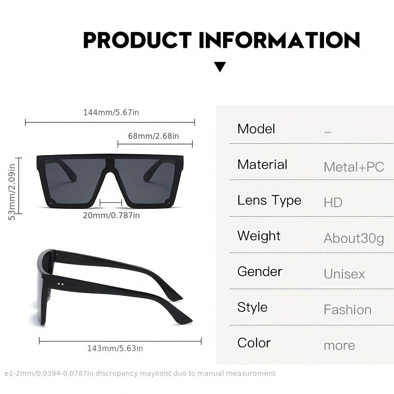 Men's Large Frame Sunglasses Vintage Couple Glasses