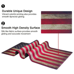 American Flag Large Mouse Pad Water Resistant Non Slip Rubber Base
