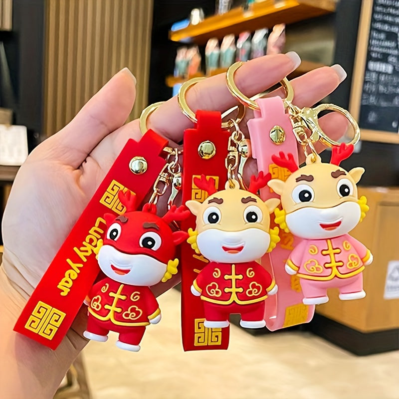 Dragon Keychain Pendant Year Gift School Bag Backpack Hanging Pendant