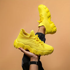 Men's Lace up Sneakers Athletic Shoes Breathable Running Basketball Gym