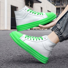 Men's High Top Canvas Shoes Comfy Non Slip Flats