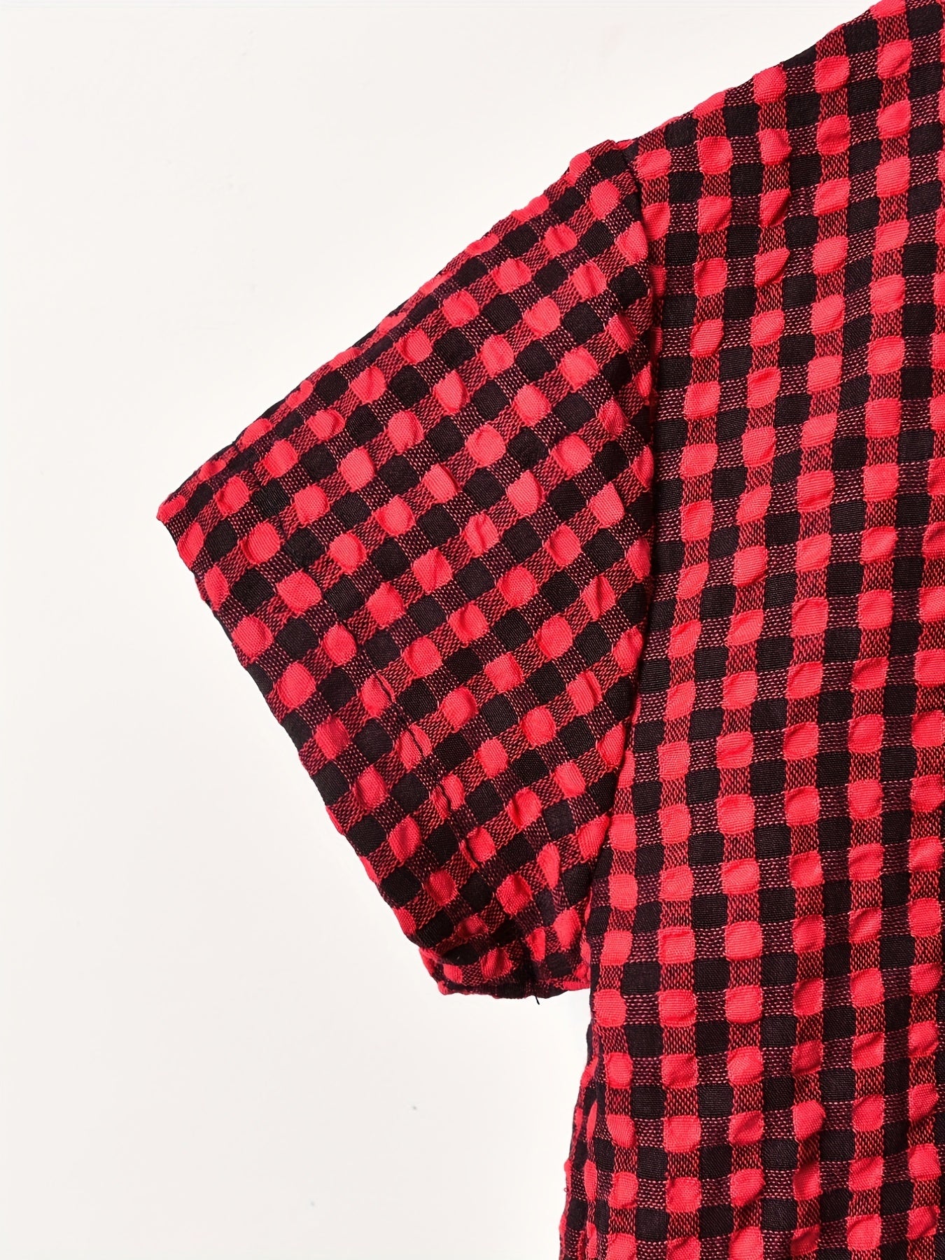 Boys Teen Plaid Shirt & Shorts Set for Summer