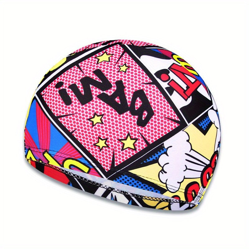 Adult Swim Cap Quick Drying Printed Swimming Cap Unisex