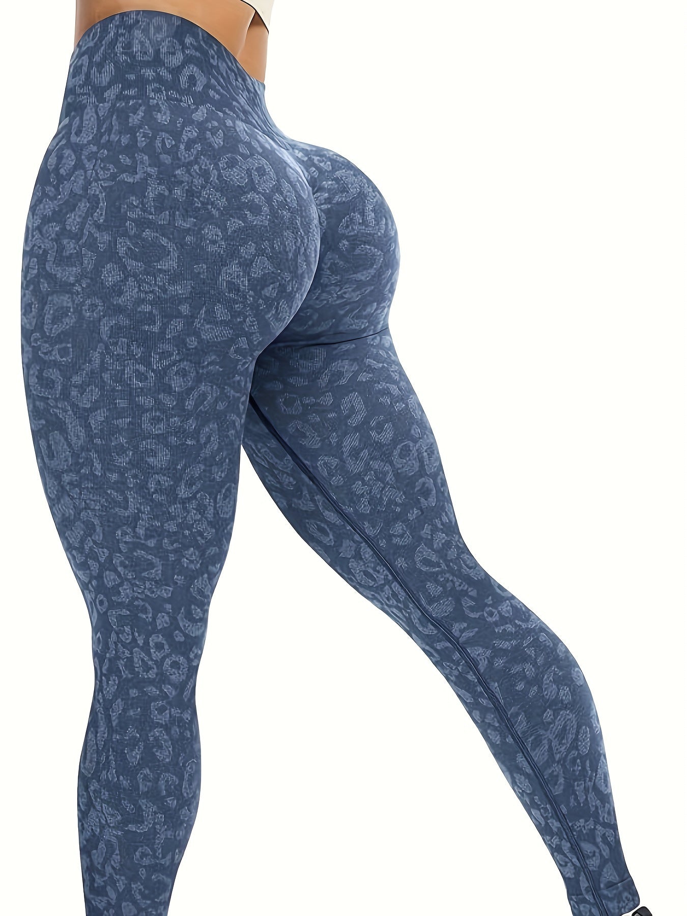 Leopard High Waist Butt Lifting Yoga Leggings Slim Fit Tummy Control Pants