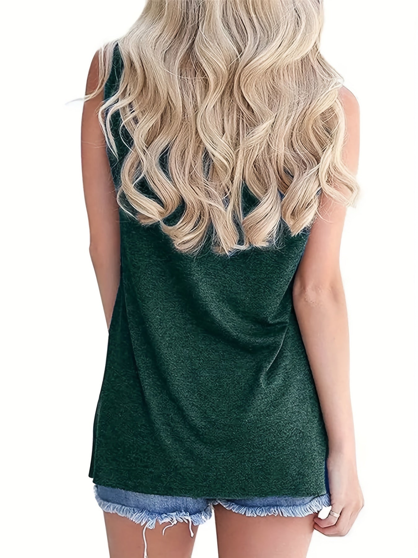 Floral Print Tank Top Sleeveless Crew Neck Casual Top