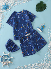 Boys Rocket Swim Suit Set for Beach Vacation