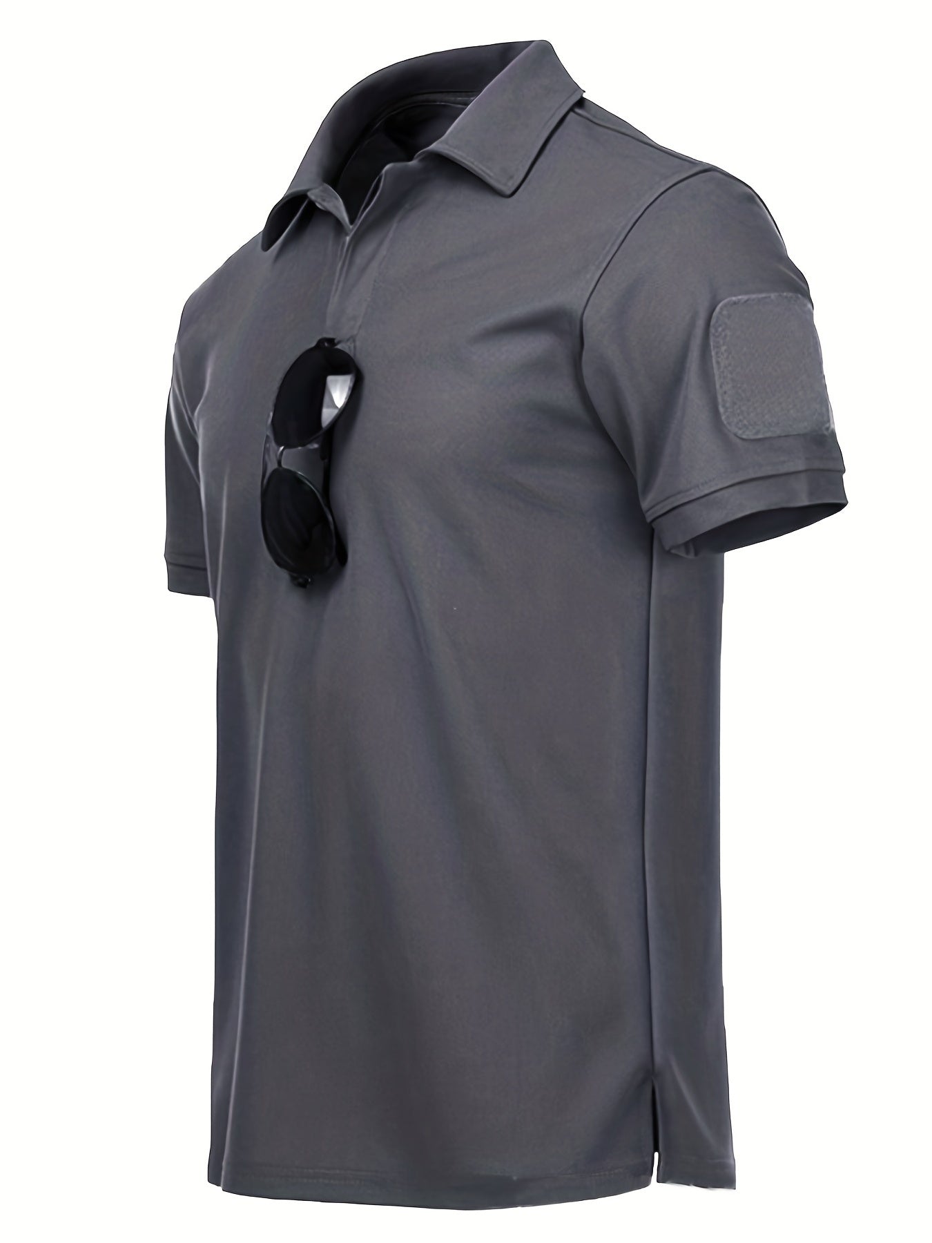 Men's Quick Dry Tactical Polo Shirt Lightweight Tee for Running Hiking