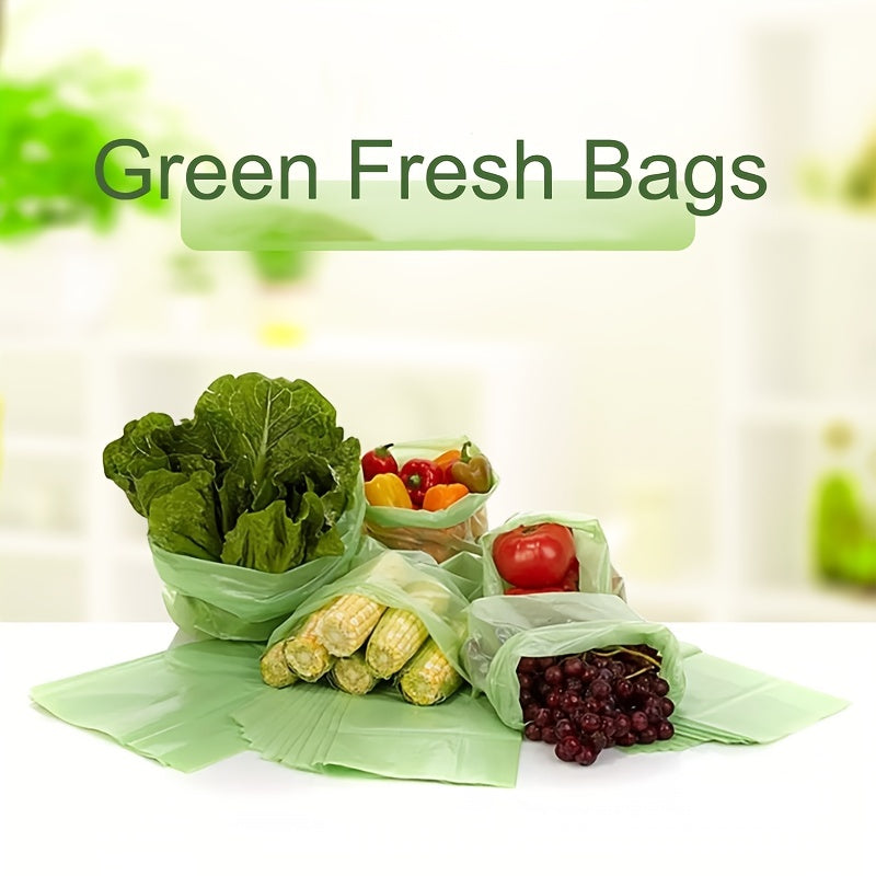 20 Green Reusable Produce Bags for Fridge/Food Storage