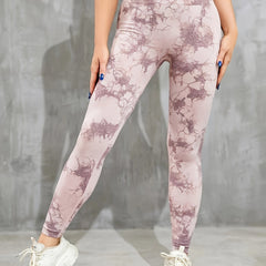 Tie Dye High Waist Seamless Yoga Pants High Stretch