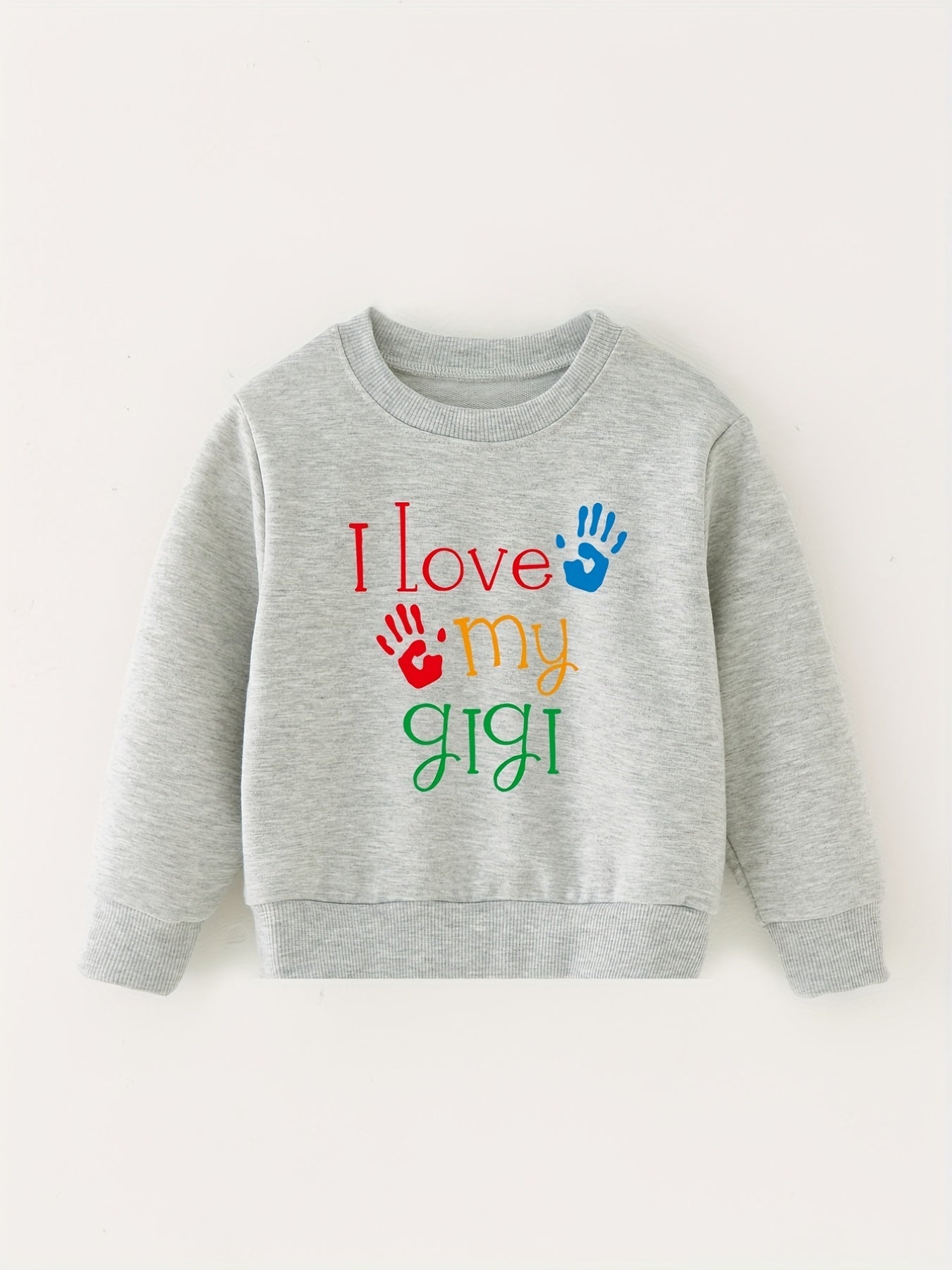 LOVE GIGI Baby Round Neck Sweatshirt Spring Autumn Long Sleeve Sports Sweatshirt
