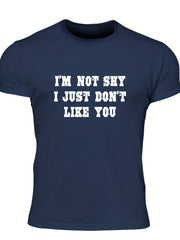 Bold & Unapologetic Men's Letter Print T-shirt for Summer