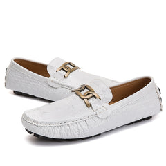 Metal Buckled Decor Loafers Slip-on Comfy Shoes