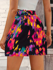Graffiti Print Vacation Shorts Women's Clothing